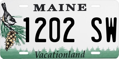 ME license plate 1202SW