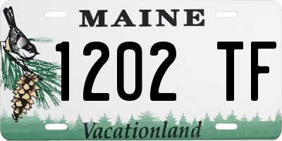 ME license plate 1202TF