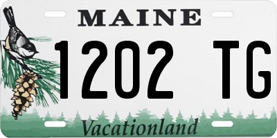 ME license plate 1202TG