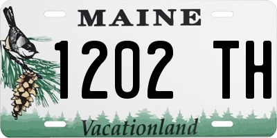 ME license plate 1202TH