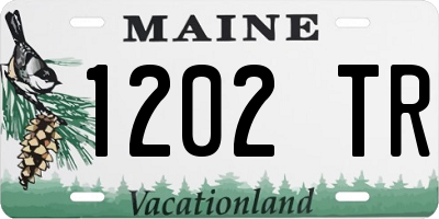 ME license plate 1202TR