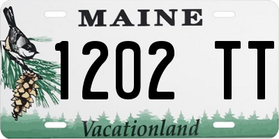ME license plate 1202TT
