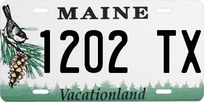 ME license plate 1202TX