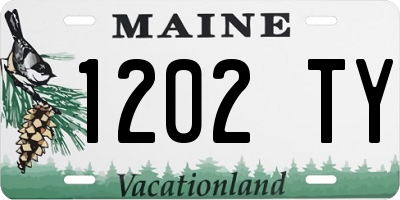 ME license plate 1202TY