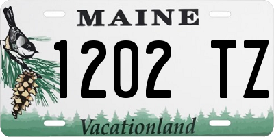 ME license plate 1202TZ