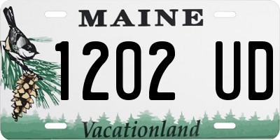 ME license plate 1202UD