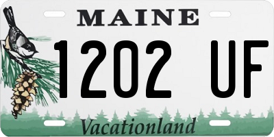 ME license plate 1202UF