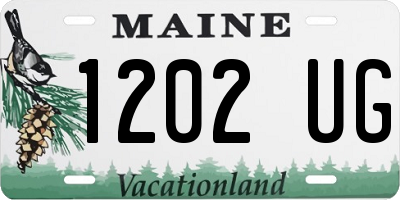 ME license plate 1202UG