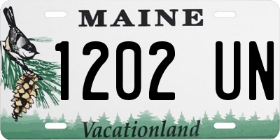 ME license plate 1202UN