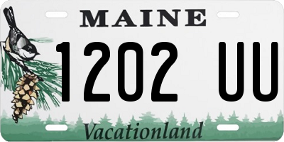 ME license plate 1202UU