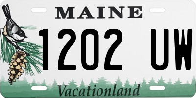 ME license plate 1202UW