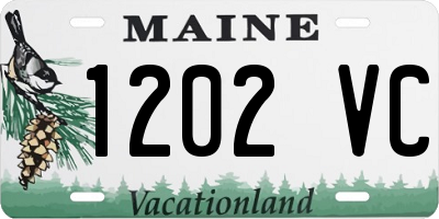 ME license plate 1202VC