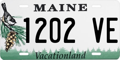 ME license plate 1202VE