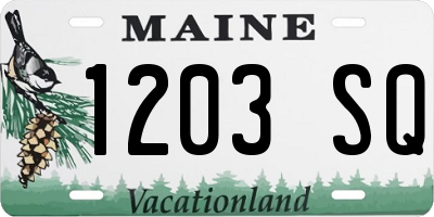 ME license plate 1203SQ