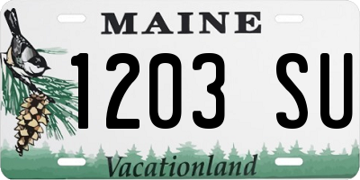 ME license plate 1203SU