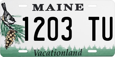 ME license plate 1203TU
