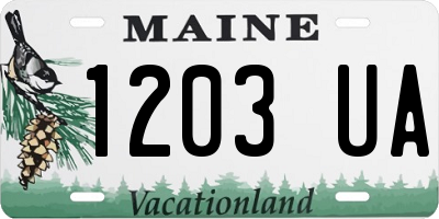 ME license plate 1203UA
