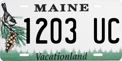 ME license plate 1203UC
