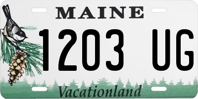 ME license plate 1203UG