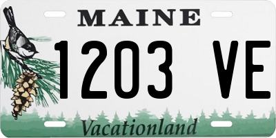 ME license plate 1203VE