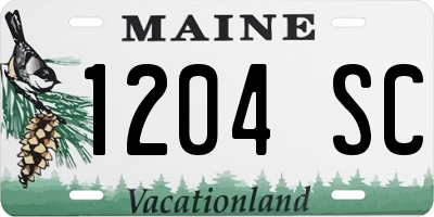 ME license plate 1204SC