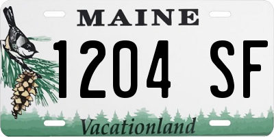 ME license plate 1204SF