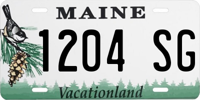 ME license plate 1204SG