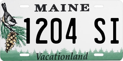 ME license plate 1204SI