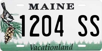 ME license plate 1204SS
