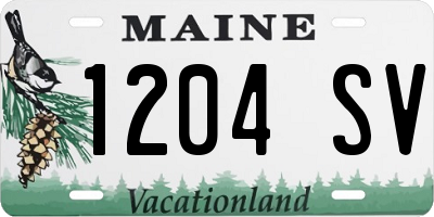 ME license plate 1204SV