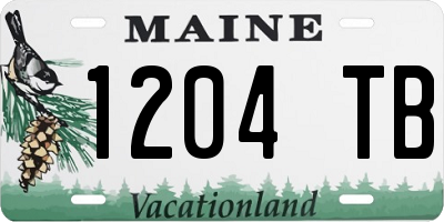 ME license plate 1204TB