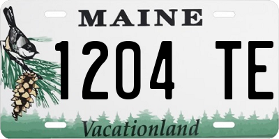 ME license plate 1204TE