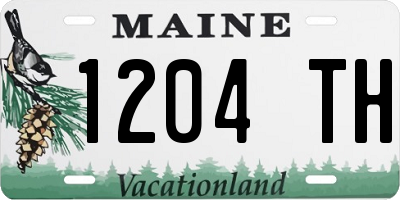 ME license plate 1204TH