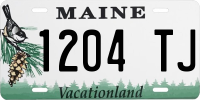 ME license plate 1204TJ