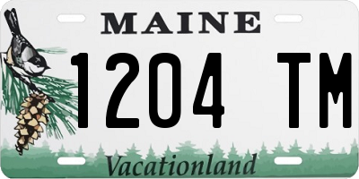 ME license plate 1204TM