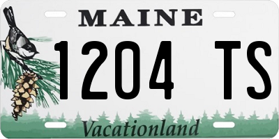 ME license plate 1204TS