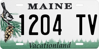 ME license plate 1204TV
