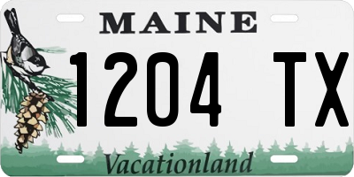 ME license plate 1204TX