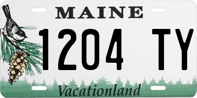 ME license plate 1204TY