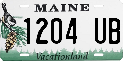 ME license plate 1204UB