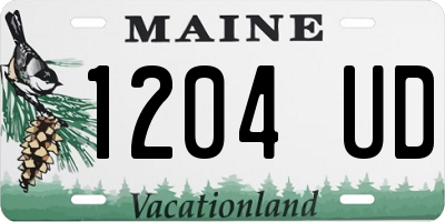 ME license plate 1204UD