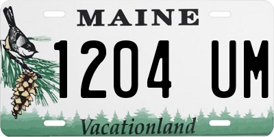 ME license plate 1204UM