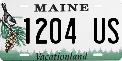 ME license plate 1204US
