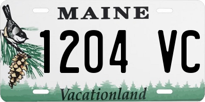 ME license plate 1204VC
