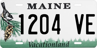 ME license plate 1204VE