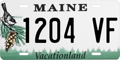 ME license plate 1204VF