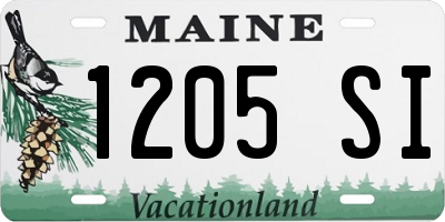 ME license plate 1205SI