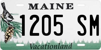 ME license plate 1205SM