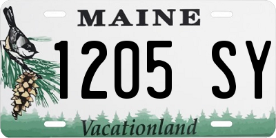 ME license plate 1205SY