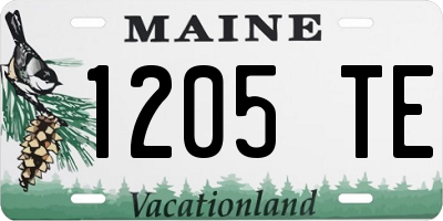 ME license plate 1205TE